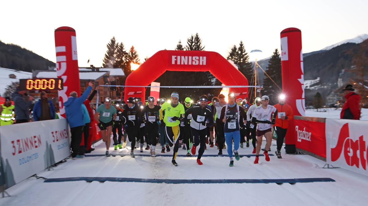 Gran successo sulle Tre Cime delle Dolomiti per la prima edizione della Drei Zinnen Winter Night Run 