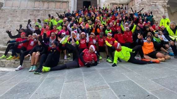 A Perugia il "Natale del Podista" si è festeggiato a Santo Stefano: in 200 di corsa per le vie della città