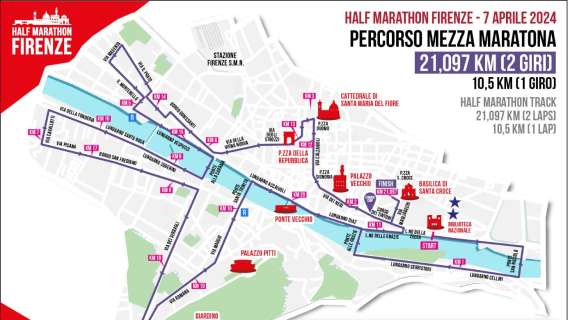 Domenica si correrà la Firenze Half Marathon con 5mila partecipanti
