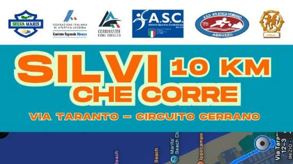 Il 4 settembre nel teramano appuntamento con "Silvi che Corre"