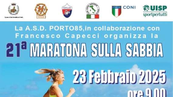 Il 23 febbraio a San Benedetto del Tronto torna l'appuntamento con la "Maratona sulla Sabbia"