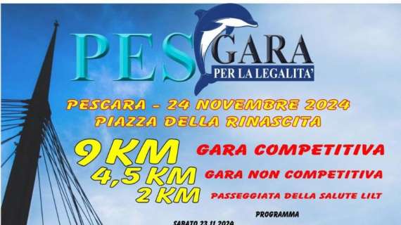 A Pescara è la domenica di "PesGara", una competuitiva di 9 km a favore della LILT per la lotta contro i tumori