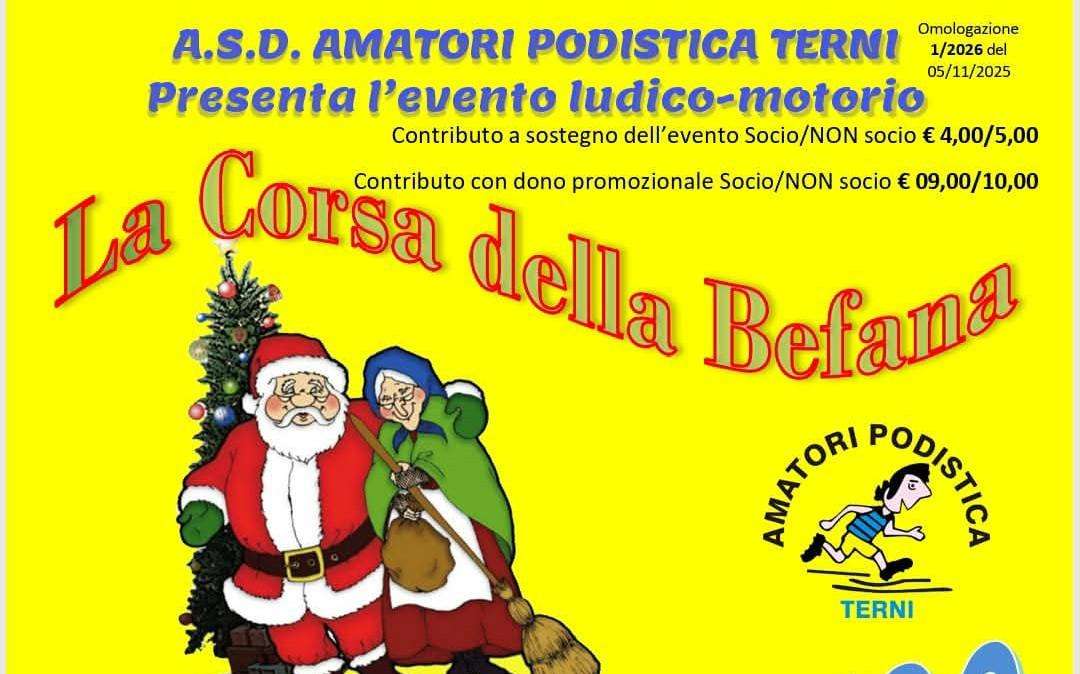 In Umbria la "Corsa della Befana" alla sua edizione numero 42: si corre il 6 gennaio a Terni