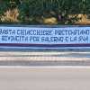 A Bivio Pratole striscione rivolto alla società granata. La provincia sempre più al fianco della Salernitana