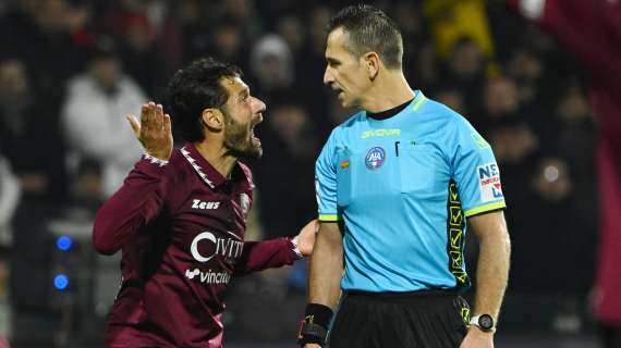Salernitana-Sampdoria, la scheda dell'arbitro Doveri: precedenti negativi per i granata