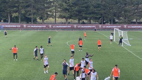 Salernitana, seduta tattica nell'allenamento odierno: Braaf e Dalmonte sempre a parte