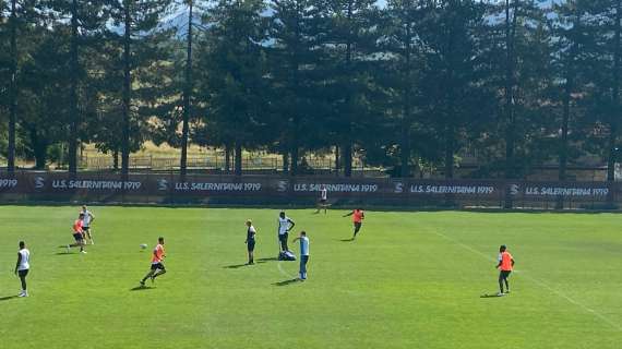 Salernitana, partitella con la Primavera nell'allenamento odierno