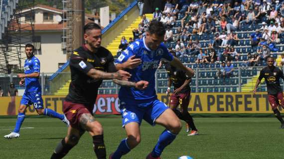 Salernitana, perfetta parità nelle gare giocate ad Empoli in Serie A