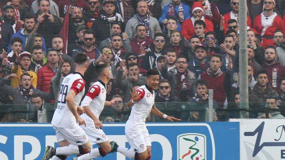Salernitana, Tello e quella esultanza sotto la Curva Sud con la maglia del Cagliari