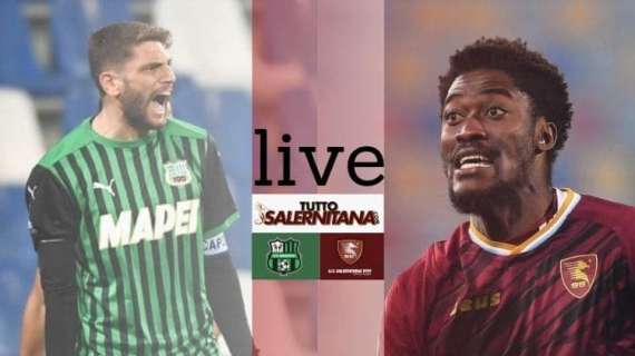 LIVE TS - Sassuolo-Salernitana 1-0: termina il match, altra partita ben giocata dai granata che però non raccolgono punti