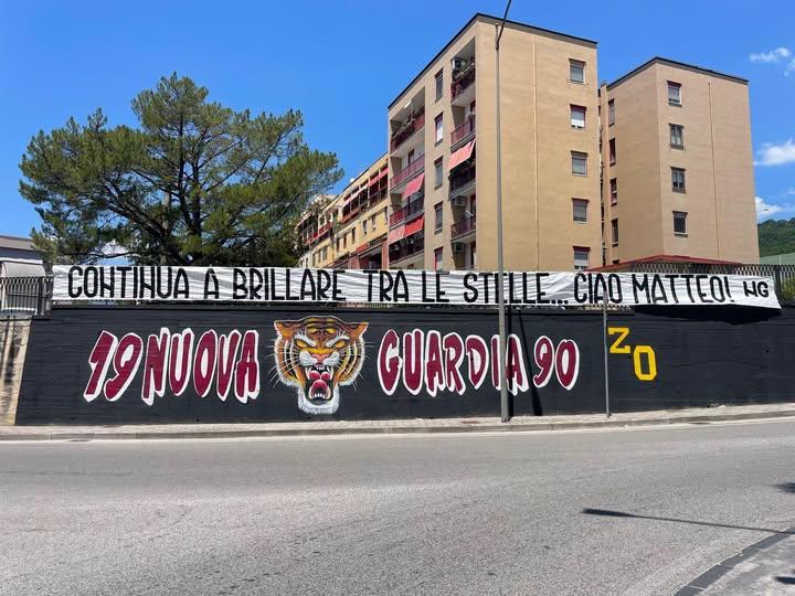 A Santa Teresa e al Vestuti il ricordo del giovane Matteo, cuore granata scomparso tragicamente
