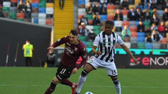 Udinese, contro la Salernitana rientra un esterno