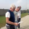 A Baranzate con gli ex Tritium Mauro Borghetti, Andrea Rota e mister Melosi 