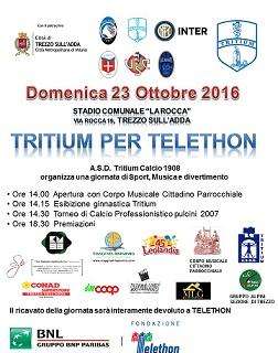 Domenica 23 ottobre si svolge l'evento Tritium per Telethon