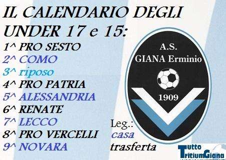 Under 17 e 15 Giana Erminio, campionato al via da Sesto San Giovanni