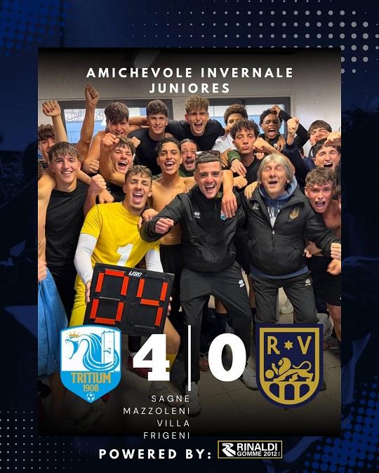 Juniores Tritium, vittoria in amichevole con la RovatoVertovese