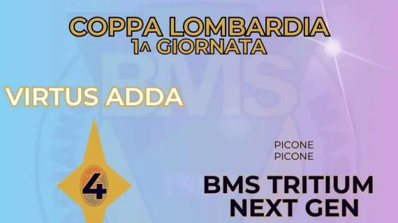 BMS Tritium Next Gen, sconfitta contro la Virtus Adda nella prima gara di Coppa Lombardia