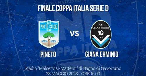 Finale Coppa Italia Serie D, Pineto-Giana in diretta streaming