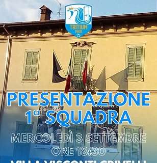 Tritium, il 3 settembre presentazione Prima squadra alla Villa Comunale di Trezzo sull'Adda