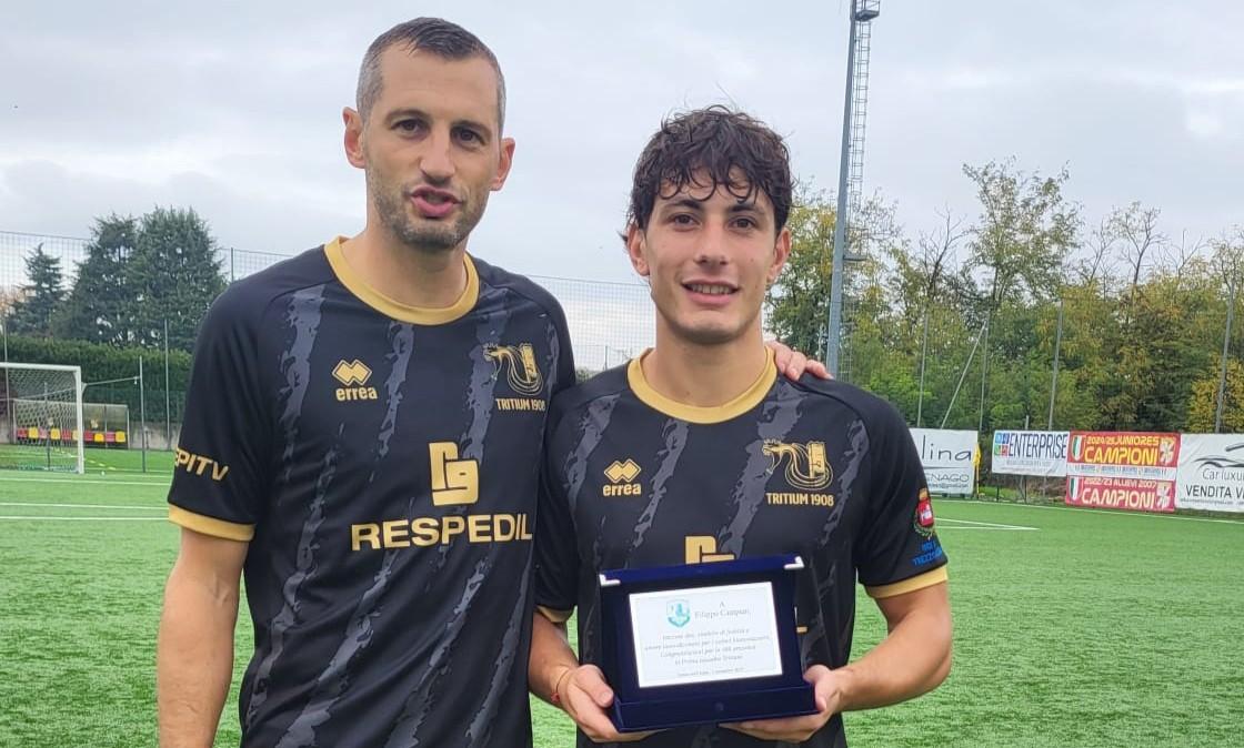 Filippo Campani con la targa