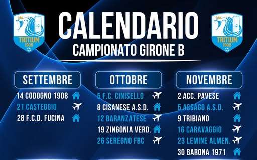 Il calendario del girone B