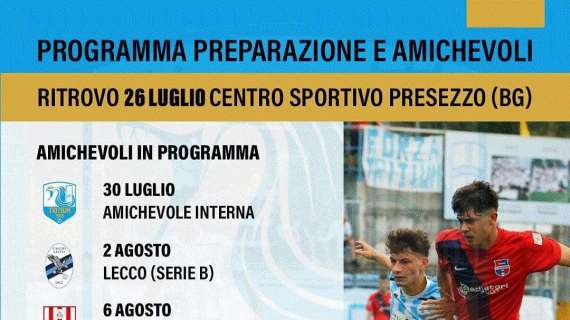 Tritium, il programma delle amichevoli prestagionali