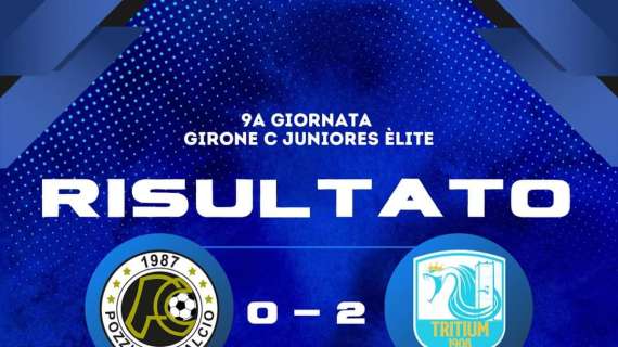 Juniores Tritium, successo in trasferta col Pozzuolo Calcio