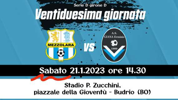 UFFICIALE: Serie D, Mezzolara-Giana Erminio anticipata a sabato 21 gennaio 