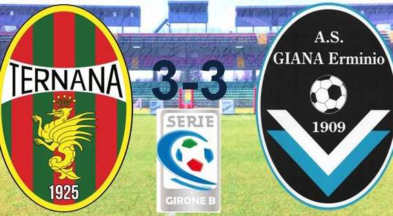 Gli highlights di Ternana-Giana Erminio 3-3