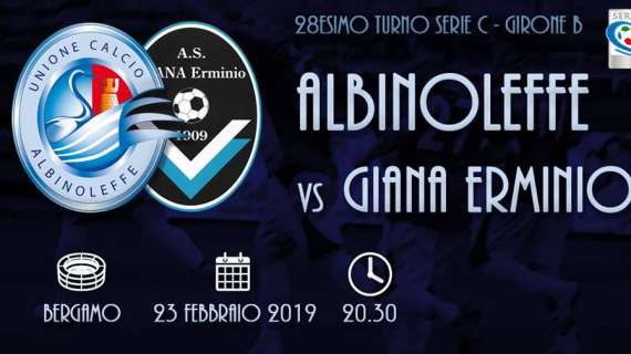 AlbinoLeffe-Giana Erminio, le formazioni ufficiali