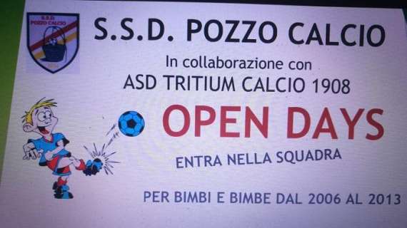 SSD Pozzo 2014 in collaborazione con ASD Tritium 1908 organizza gli open days per i nati tra il 2006 e il 2013