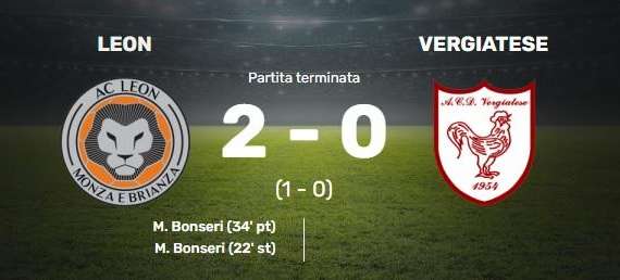 Leon-Vergiatese 2-0