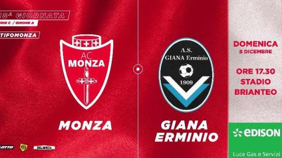 Monza-Giana, le formazioni ufficiali