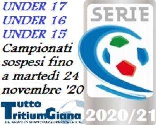 UFFICIALE: Serie C, campionati Under 17, 16 e 15 sospesi fino al 24 novembre 2020