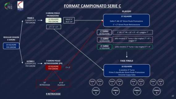 Serie C - Il progetto di riforma nei dettagli: numero di squadre, promozioni e retrocessioni invariato. Ma molti più spareggi...