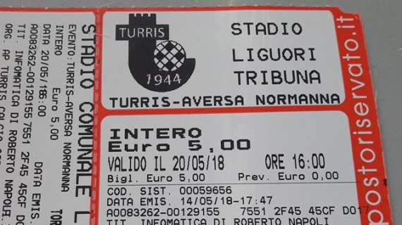 Partita la prevendita di Turris-Aversa: confermato il biglietto unico. Tutte le info...