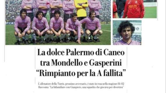 Verso Turris-Palermo - Gara da ex per Caneo: "Con Gasperini sfiorammo la A in rosanero, prima della rottura. Domenica match scintillante, tra i miei gioielli..."