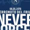 Napoli sui social: "Il nostro ricordo va alle vittime del terremoto che colpì il Friuli"