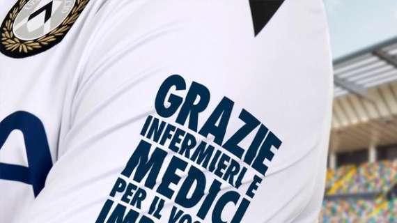 Contro l'Atalanta l'Udinese indosserà una maglia con patch speciale per ringraziare medici e infermieri 