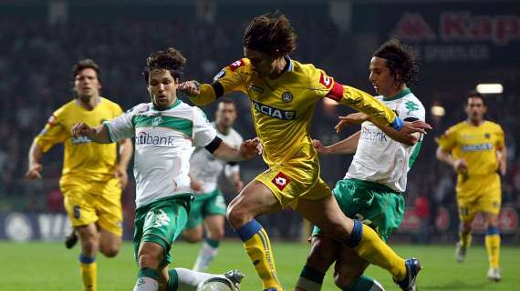 L'Udinese affronta di nuovo il Werder Brema sedici anni dopo: ricordi sia dolci che amari per i friulani
