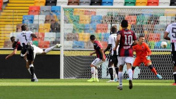 Udinese-Bologna 1-0, LE PAGELLE: Okaka man of the match, prestazione positiva dei bianconeri