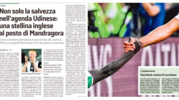Messaggero Veneto: "Non solo la salvezza nell'agenda dell'Udinese. Una stellina inglese al posto di Mandragora"