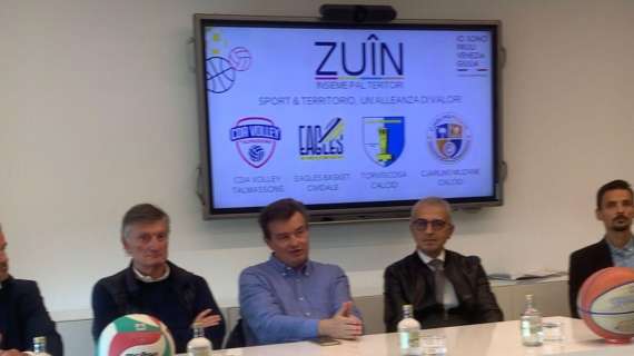 Presentato il progetto Zuîn: UEB Cividale, Volley Talmassons, Cjarlins Muzane e Torviscosa insieme per il territorio
