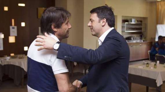 Casa Azzurri - Il Premier Renzi in visita a Coverciano