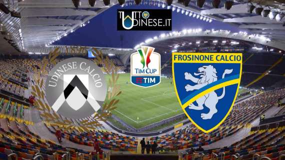RELIVE Coppa Italia, Udinese-Frosinone (3-2): Finita, passa l'Udinese!
