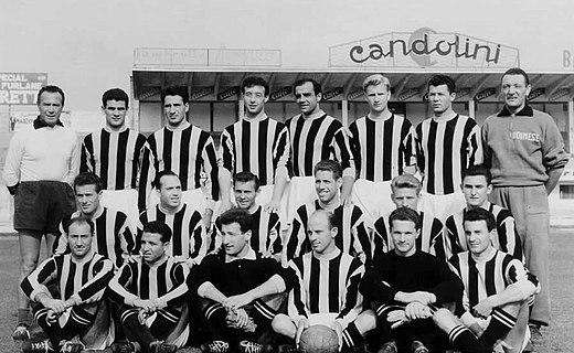 1 agosto 1955, la Lega Calcio retrocede l'Udinese d'ufficio. Dopo un secondo posto