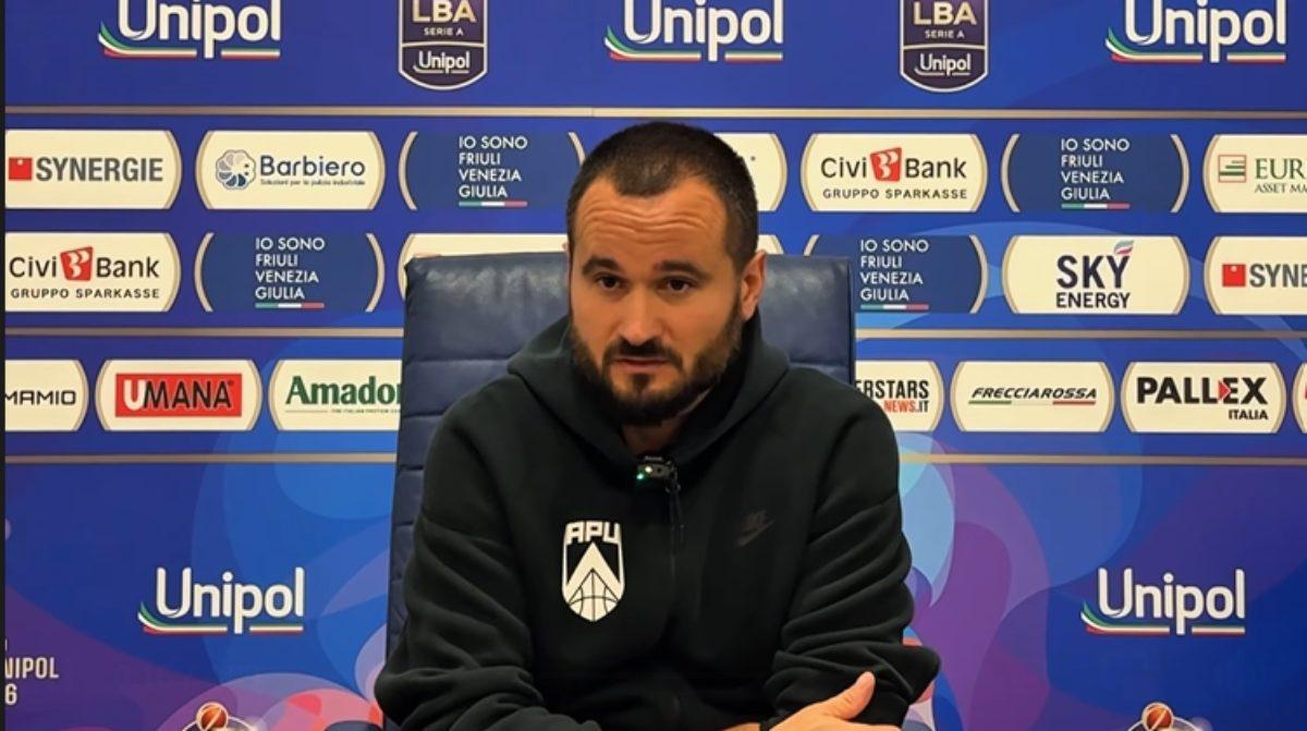 APU Udine-Virtus Bologna 80-82, Vertemati: "Ci sono molte cose da cui ripartire"