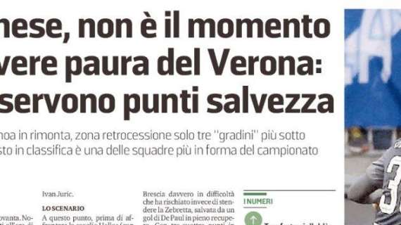 Messaggero Veneto: "Udinese, non è il momento di avere paura del Verona"