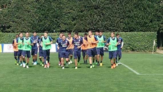 Azzurri al lavoro per preparare la gara di Udine contro il Liechtenstein