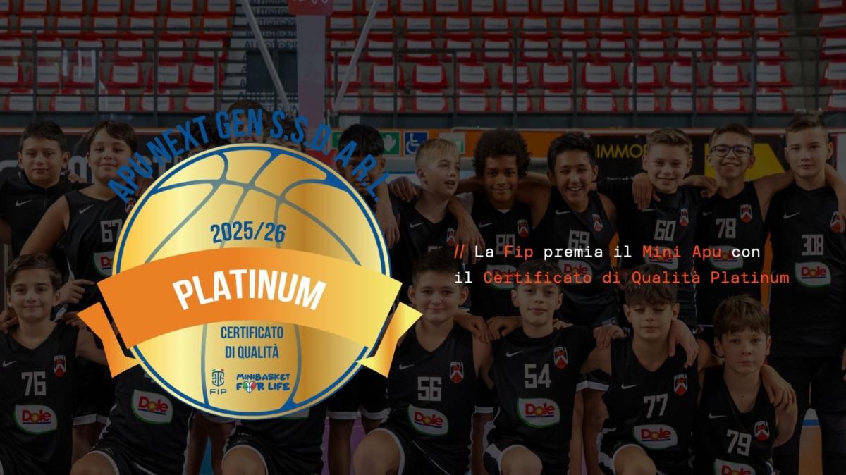 L'Apu diventa Platinum: il Minibasket ottiene la massima Certificazione di Qualità